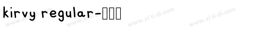 kirvy regular字体转换